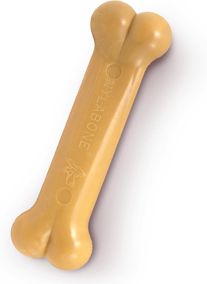 Nylabone Power Chew Classic Bone Chew Toy for Dogs, Durable Dog Toys for Aggressive Chewers, Peanut Butter Flavor, Medium/Wolf - Up to 35 lbs. (1 Count)