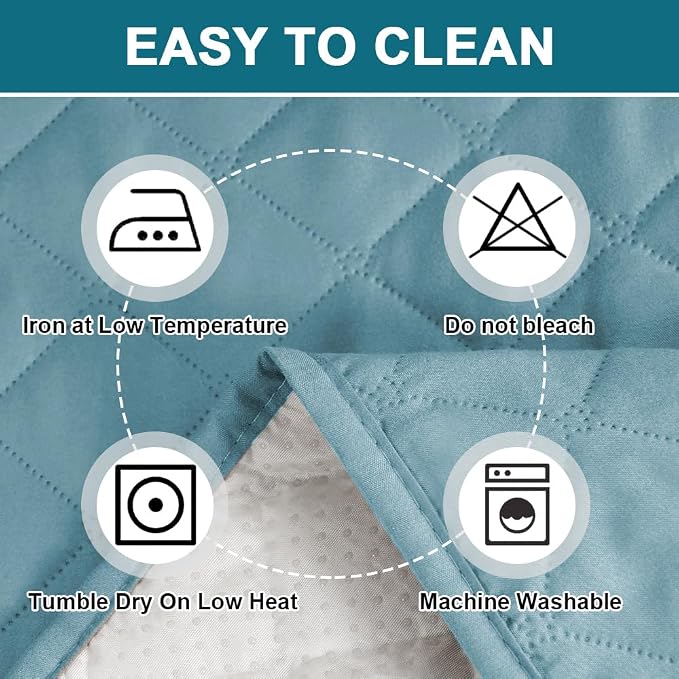 Turquoize 100% Waterproof Futon Cover Futon Slipcover Washable Armless Sofa Bed Slipcover Protector Seat Width Up to 70" with Adjustable Elastic Strap Anti-Slip for Dogs, Stone Blue