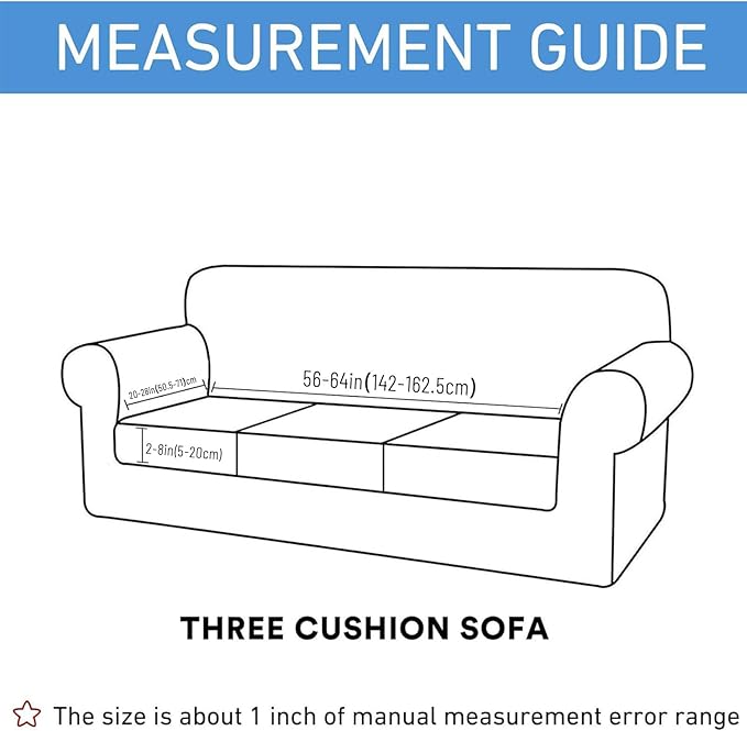 hyha Waterproof Couch Cushion Covers for Pets, Non Slip Sofa Cover for Dogs Washable, Soft Thick Stretch Jacquard Fabric, Sofa Slipcovers with Elastic Bottom (1 Piece for Large, Ginger Yellow)