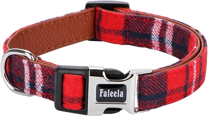 Faleela Soft &Comfy Bowtie Dog Collar,Detachable and Adjustable Bow Tie Collar,for Small Medium Large Pet (L, Red)