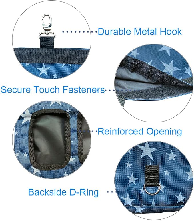 Guinea Pig Hay Feeder, Hanging Rabbit Hay Feeder Bag for Guinea Pigs Bunnies Chinchillas. Stars, 2 Count