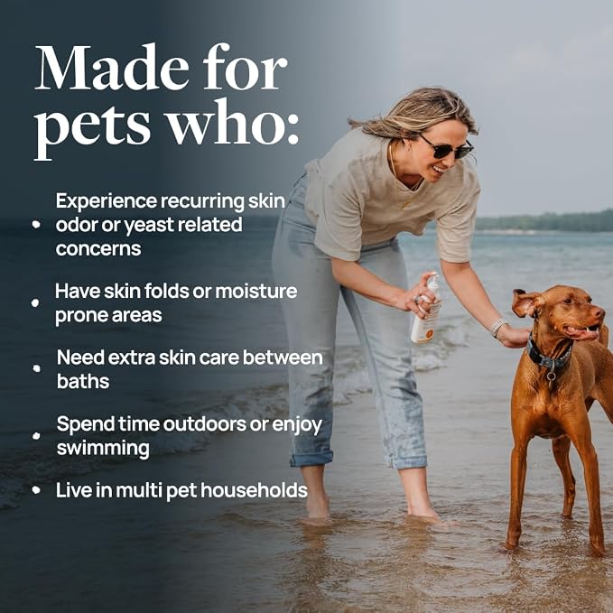 Veterinary Formula Clinical Care Antiseptic and Antifungal Spray for Dogs and Cats - Helps Alleviate Scaly, Greasy, or Red Skin and Supports Skin Prone to Odor Causing Buildup - Pack of 2, 8 oz Each