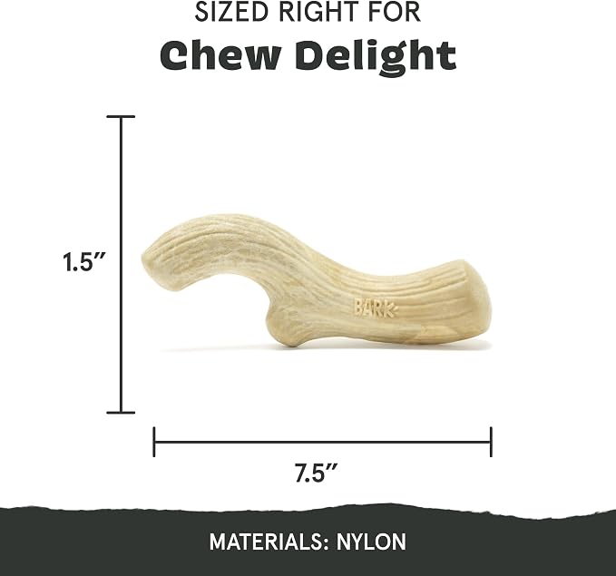 Barkbox Super Chewer Tough Dog Chew Toys for Aggressive Chewers, Dental Stimulating (Antler - Large)