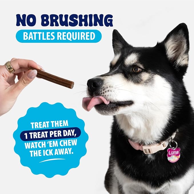 Dental Fresh Dental Treats for Medium Dogs, Vet-Formulated Teeth Cleaning Dental Sticks to Help Reduce Plaque and Tartar and Freshen Breath, 26 Count Brush Free Dental Chews for Dogs 26 to 49 lbs