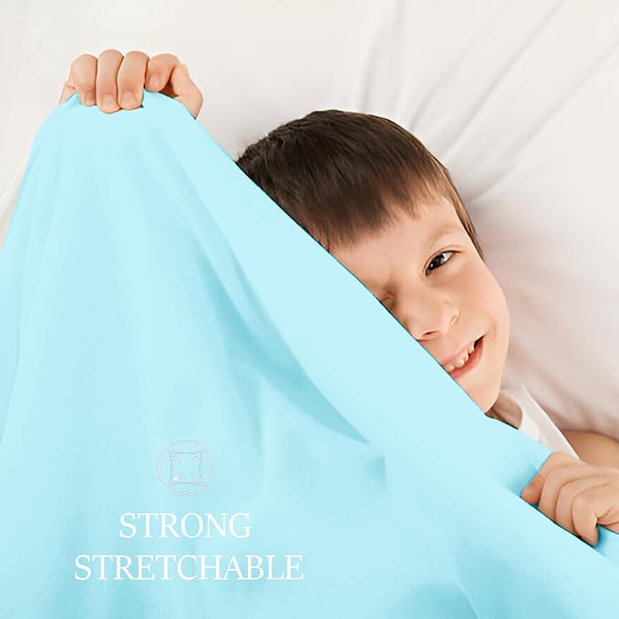 Sensory Bed Sheet for Deep Pressure Therapy – Spandex Bed Sheet – Sensory Compression Blanket for ADHD, Autism – Breathable & Hypoallergenic, Turquoise, Twin Size