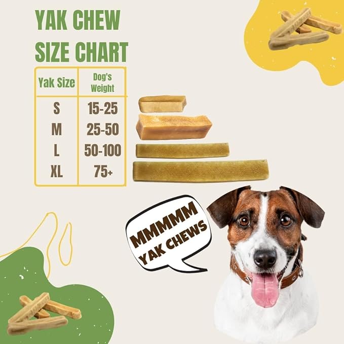 EcoKind Yak Cheese Himalayan Dog Chews, Yak Chews for Large Dogs, Long Lasting Bone for Aggressive Chewers, 4 Ingredients, Natural High Protein Dog Treats, No Additives, Peanut Butter, Large - 3 Chews