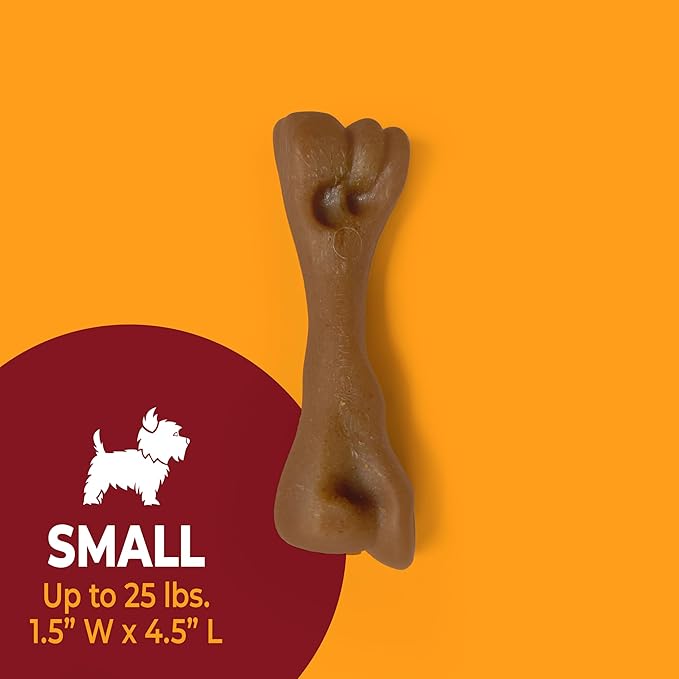 Nylabone Strong Chew Femur Bone Dog Toy Made with Real Bison & Venison, Durable Chew Toys for Aggressive Chewers, Long Lasting Dog Bone, Keeps Dogs Busy, Small Breeds - Up to 25 lbs