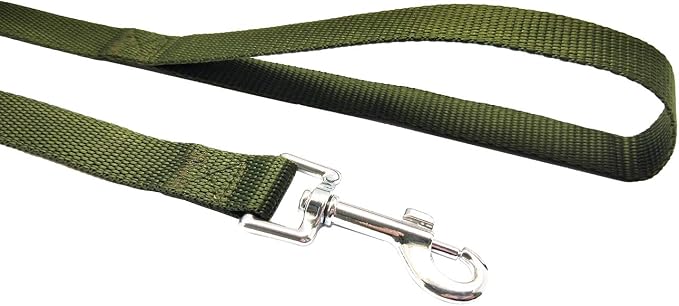 Nylon Training Dog Leash for Small Medium Large Dogs, 15ft 20ft 30ft 50ft Long Leash Dog/Puppy Lead for Obedience Recall Training, Camping (1" x 20ft, Green)