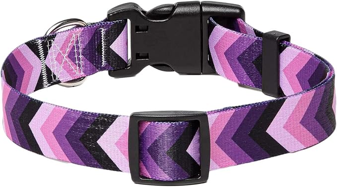 Mihqy Dog Collar Set with Bohemia Floral Tribal Geometric Patterns - Soft Ethnic Style Collar Adjustable for Small Medium Large Dogs(Purple Arrow,XS)
