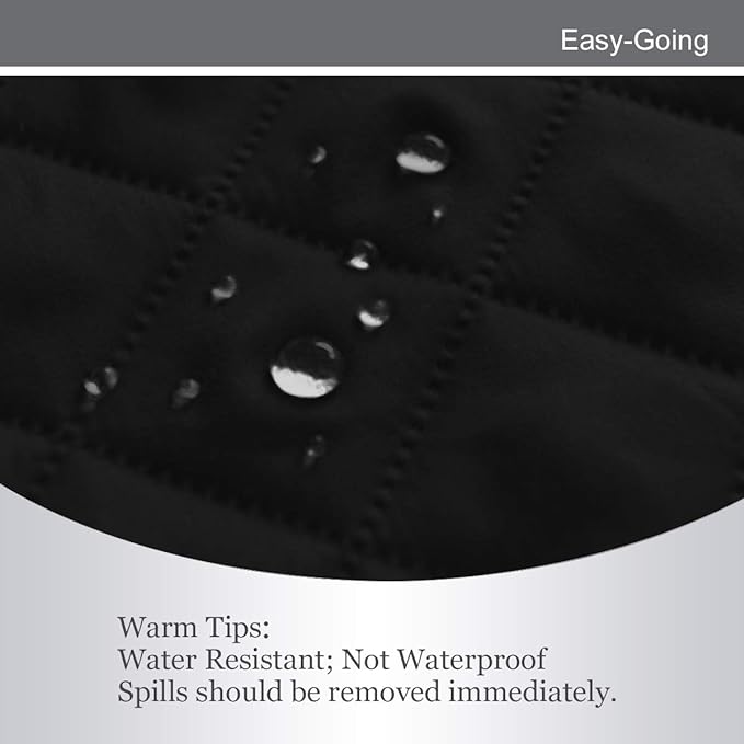 Easy-Going Reversible Couch Cover for 3 Cushion Couch Sofa Cover for Dogs Water Resistant Furniture Protector Cover with Foam Sticks Elastic Straps for Pet Cat (Sofa, Black/Black)