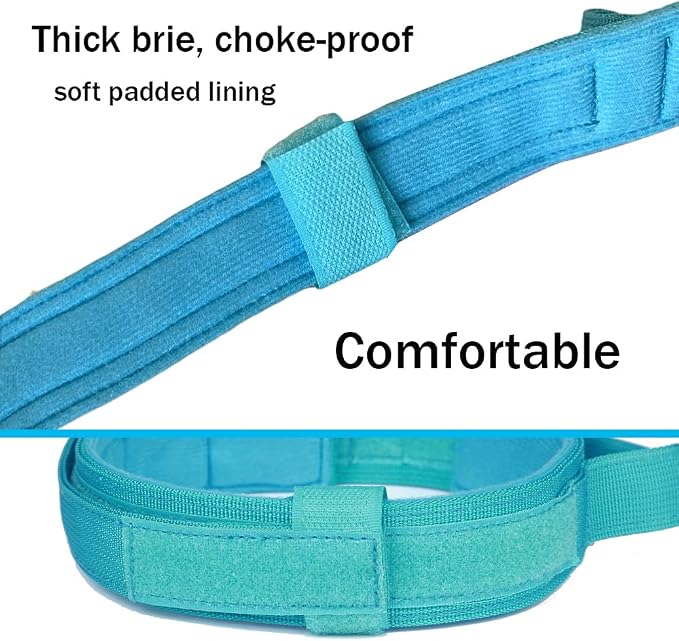 Tactical Dog Collar Adjustable Military Nylon Dog Collar with Control Handle and Heavy Duty Metal Buckle for Medium and Large Dogs (Blue,XXL)
