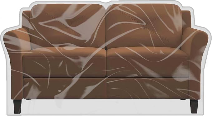 Imperius Clear Thick Heavy Duty Water Resistant Loveseat Sofa Cover,Waterproof Plastic Shield Covers for Loveseat Sofa Vinyl Sofa Cover to Prevent Scratching by Dogs and Cats