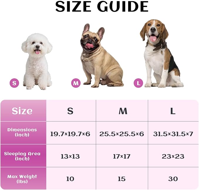 Calming Donut Dog Bed with Hooded Blanket – Plush Fluffy Cave Bed for Small & Medium Dogs, Machine Washable Anti-Anxiety Pet Bed for Cats