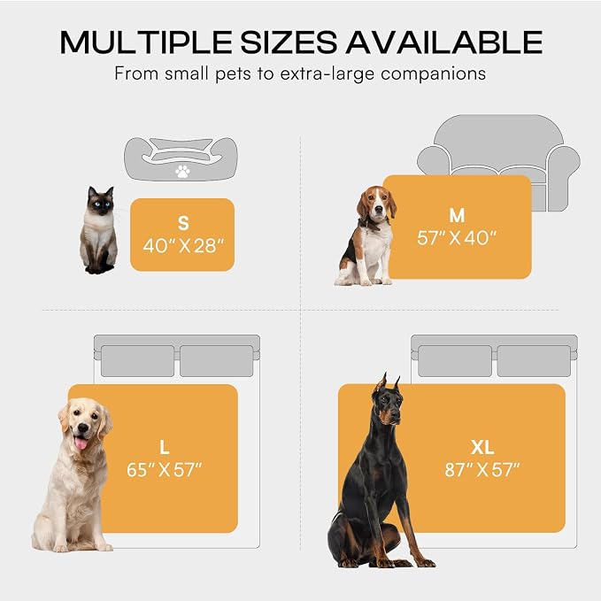 Luciphia Waterproof Bed Blanket Washable,Soft Sherpa Fleece Puppy Reversible Throw Blankets for Small Medium Dog Cat,Furniture Cover Protector Couch Bed from Liquid Pee and Pet Fur, Black,57" x 40"