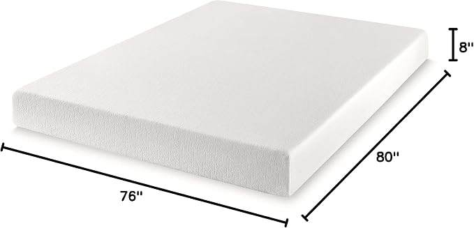 Best Price Mattress 8 Inch King Mattress Bed-In-A-Box, Green Tea Memory Foam