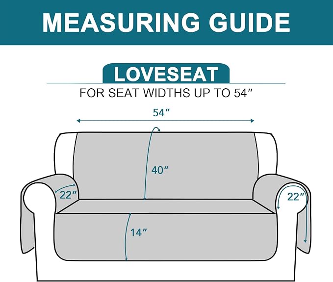 Turquoize 100% Waterproof Couch Cover Sofa Covers for 2 Cushion Couch Loveseat Covers Triple Non-Slip Couch Cover for Dogs Washable Furniture Protector Cover for Pets, Kids (Loveseat 54", Taupe)