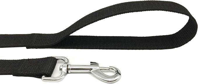 TAIAN 6 FT Strong Dog Leash, Nylon Dog Leashes for Small Medium Large Dogs Black