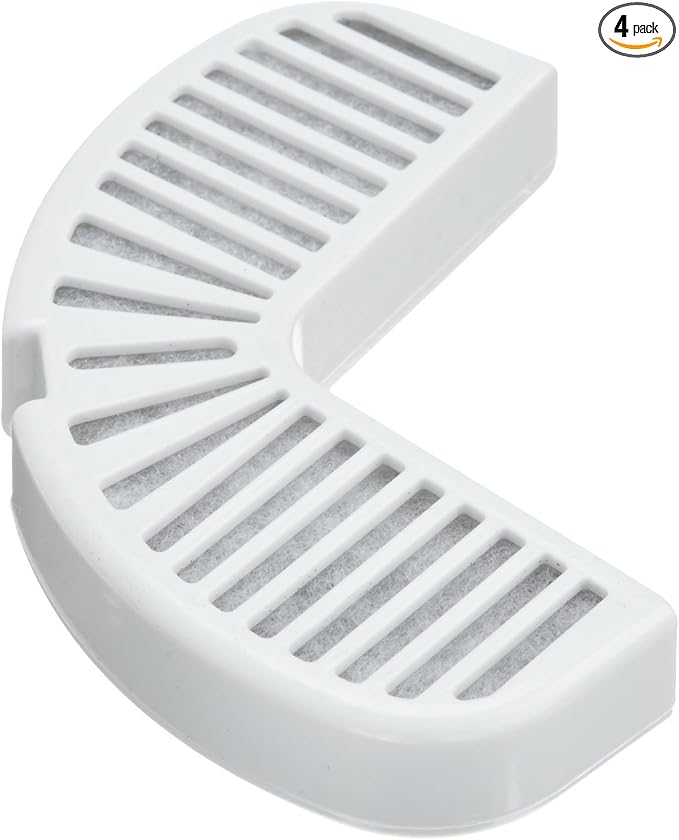 Pioneer Pet Water Fountain Replacement Filters – 4 Pack - fits Raindrop Stainless Steel and Big Max Ceramic Fountains – Easy to Change, Carbon Water Filter (3014)