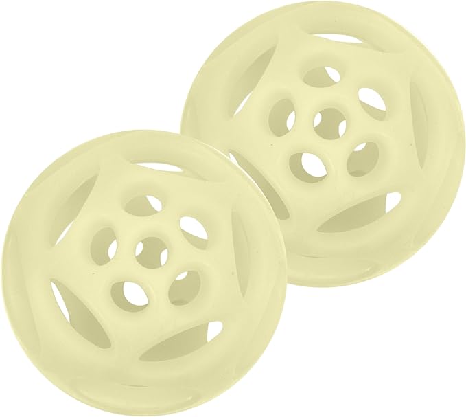 Chew King by Mammoth Glow-in-the-Dark Dog Fetch Balls (2-Pack), Lattice Rubber Fetch Toys for Night Play, High Bounce, Rechargeable Under Any Light, Large 4.5"