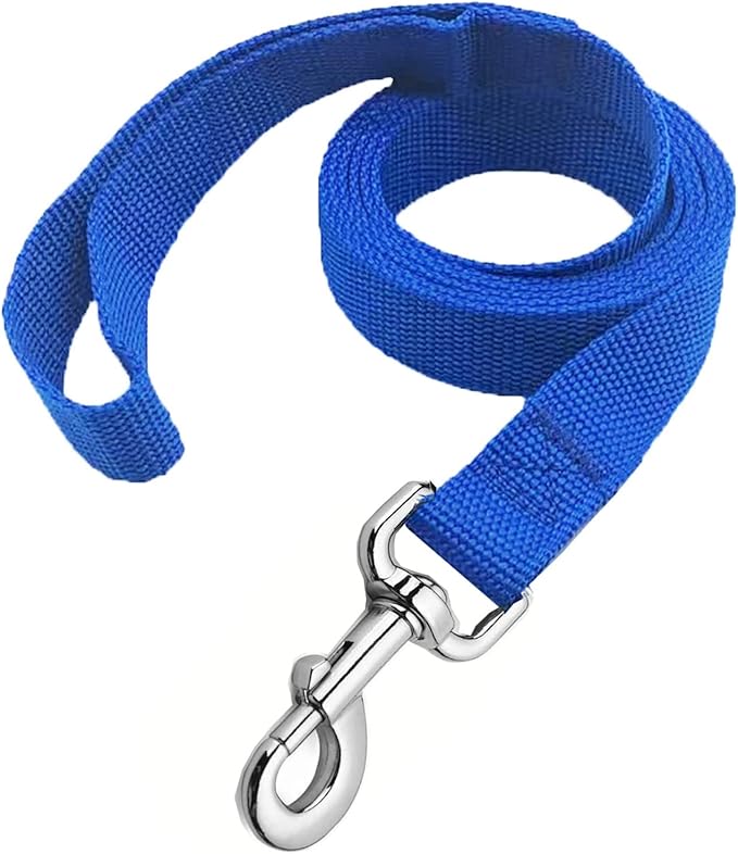 Strong Nylon Dog Leash, 4FT/ 5 FT/ 6FT Dog Leashes for Medium Large Dogs(5FT, Blue)
