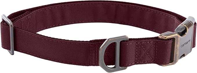 Carhartt Field Dog Collar, Fully Adjustable, Durable 600-Denier Fabric W/Reflective Wordmark for Visibility, Port, Large