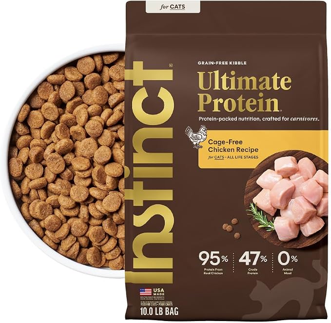 Instinct Ultimate Protein Grain Free Cage Free Chicken Recipe Natural Dry Cat Food, 10 lb. Bag