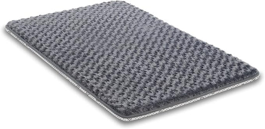 Dog Bed for Crate High Resilience Foam Crate Pad Mat for Medium Dogs Washable Anti-Slip,29" x 18",Dark Gray