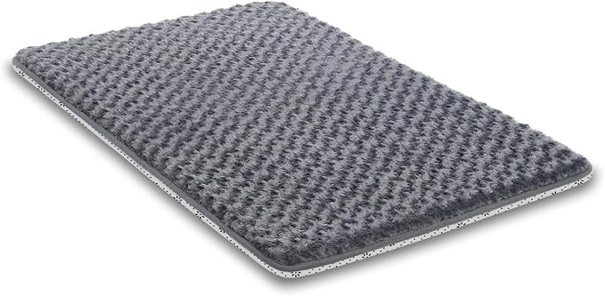 Dog Bed for Crate Pad High Resilience Foam Crate Pad Mat for Medium Large Dogs Washable Anti-Slip, Outdoor, 35" x 22",Dark Gray