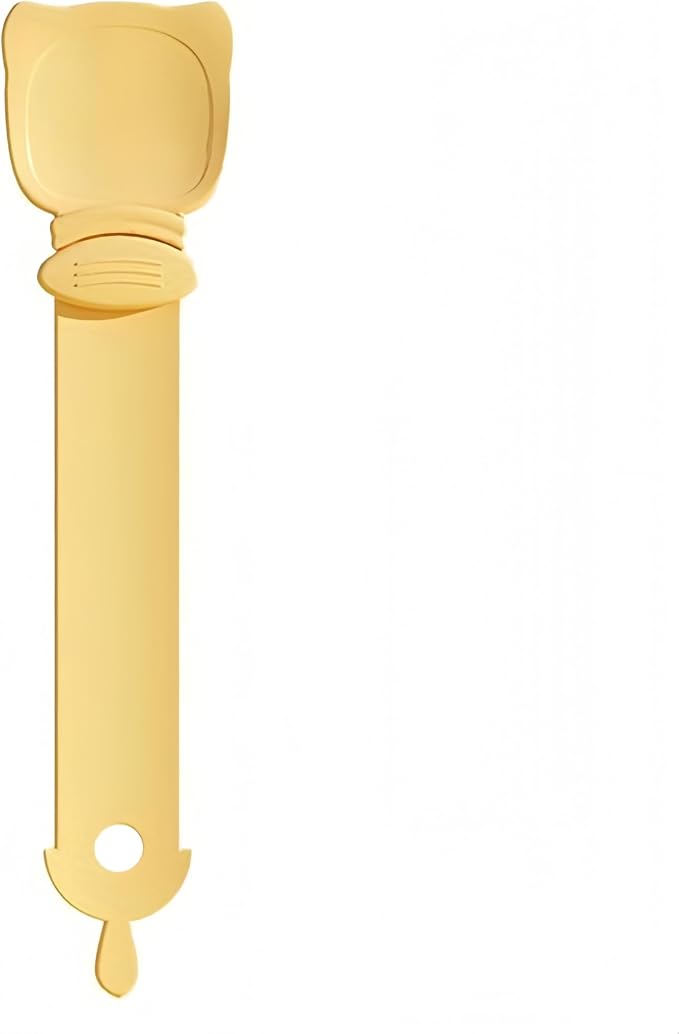 Multifunctional Cat Strip Squeeze Spoon - Cute Cat Head Feeder, 3 Color Strip, Wet Food Dispenser & Treat Spoon (Pet Supplies) (Orange-1PCS)