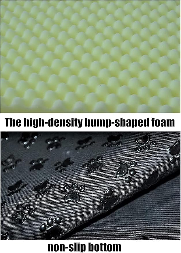 Dog Bed,2 Ways to Use,Indoor Pet House with Fluffy Mat,Removable and Washable Cover,Splash-Proof House and Non-Slip Bottom,for Large Dogs(2XL Plaid & Gray)