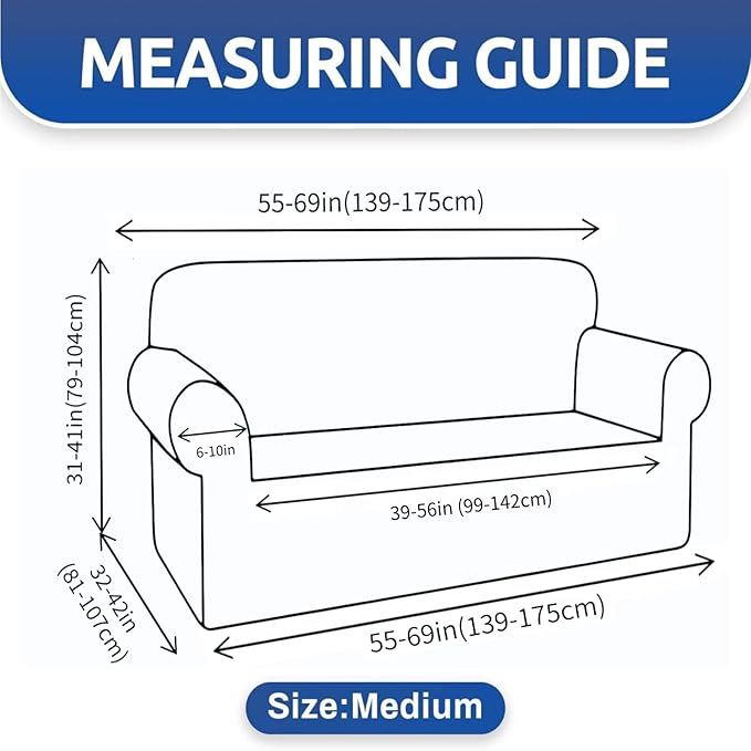 YEMYHOM Couch Cover Latest Jacquard Design High Stretch Sofa Covers for 2 Cushion Couch, Pet Dog Cat Proof Loveseat Slipcover Non Slip Magic Elastic Furniture Protector (Loveseat, Light Gray)