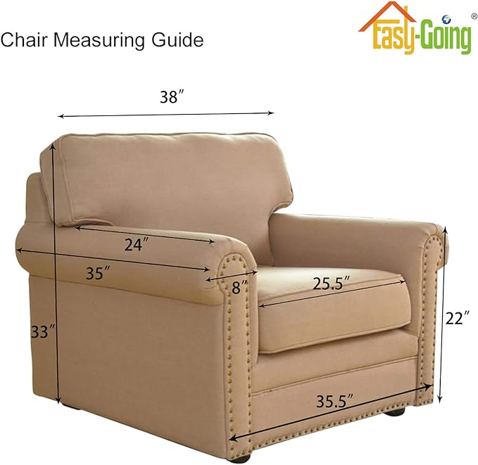 Easy-Going Stretch Chair Sofa Slipcover 1-Piece Couch Sofa Cover Furniture Protector Soft with Elastic Bottom for Kids, Pet. Spandex Jacquard Fabric Small Checks (Chair, Snow White)