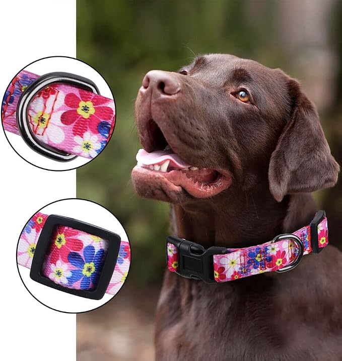 Dog Collar Special Design Personalized Cute Girl Soft Collars Sunflower, Small