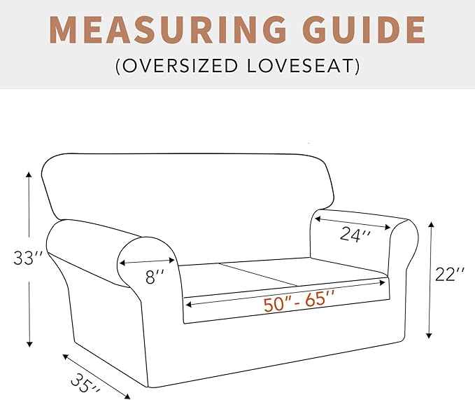 Easy-Going 100% Waterproof Oversized Loveseat Couch Cover, Dual Waterproof Sofa Cover, Stretch Jacquard Sofa Slipcover, Leakproof Furniture Protector for Kids, Pets, Dog and Cat, Cream