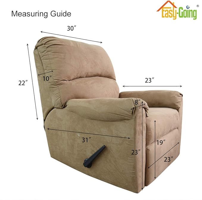 Easy-Going Recliner Chair Slipcover Reversible Sofa Cover Water Resistant Couch Cover Furniture Protector with Elastic Straps for Pets Dog (Recliner 22 inch, Green/Christmas Red)
