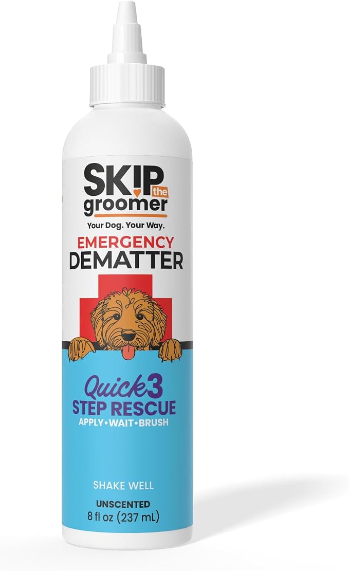 Emergency Dematter Cream for Dogs – Dematting Cream for Goldendoodles, Poodles & Doodles, Helps Remove Tight Mats & Tangles, Apply Wait Brush Technique, At-Home Grooming – 8 oz