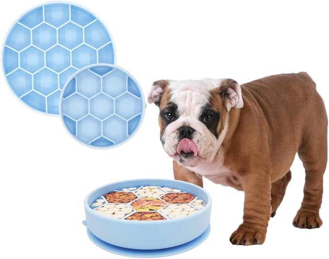 Mr. Peanut's Interactive Slow Feed Dog Bowl, Fun Healthy Bloat Stop Feeder (Small)
