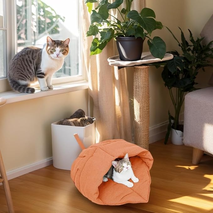 Plush Shape Dog Cats Cave Bed Washable Comfortable Hideaway Puppies Home Decoration