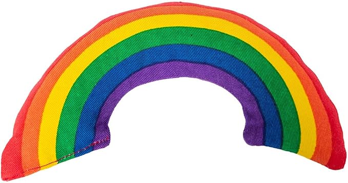 Yeowww! Catnip Rainbow Toy for Cats - Colorful Arch Shape - Durable Cotton Twill - Made in the USA - Stuffed with Organically Grown Catnip