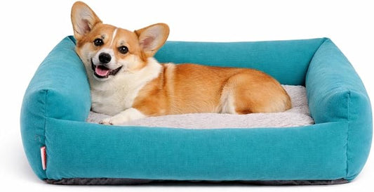 Washable Medium Dog Bed Medium Size Dog, Rectangle Dog Beds for Medium Dogs, Orthopedic Dog Bed, Warming Soft Calming Sleeping Puppy Bed Durable Pet Bed with Anti-Slip Bottom 30 Inches