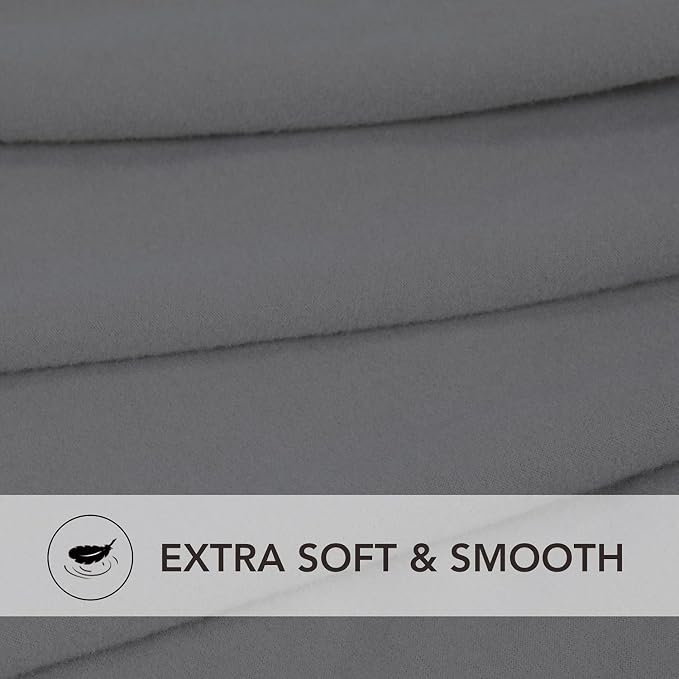 PureFit Super Stretch Sectional Couch Covers - 2 pcs Spandex Non Slip Sofa Covers with Elastic Bottom for L Shape Sectional Sofa Couch, Great for Kids & Pets (3 Seat Sofa + 3 Seat Chaise, Gray)