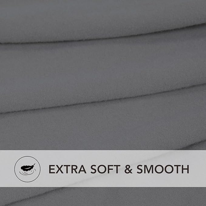 PureFit Super Stretch Sectional Couch Covers - 2 pcs Spandex Non Slip Sofa Covers with Elastic Bottom for L Shape Sectional Sofa Couch, Great for Kids & Pets (3 Seat Sofa + 2 Seat Chaise, Gray)