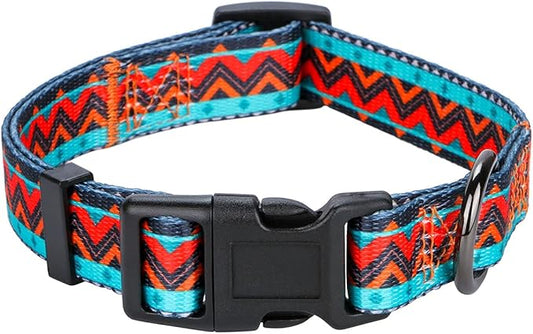 Tribal Dog Collar Aztec Pattern Adjustable Collars Large Geometric