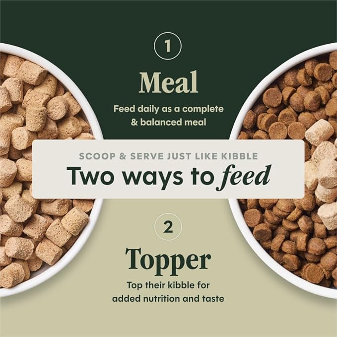 Instinct Freeze-Dried Meals, FreshDried Bites, Natural Dog Food, Grain-Free - Wild-Caught Pollock, 14 oz. Bag