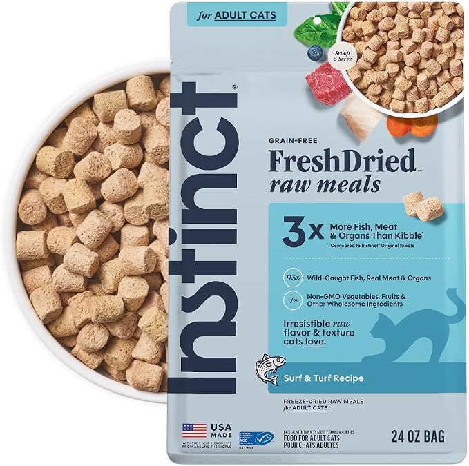 Instinct Raw Meals Freeze-Dried Pollock Cat Food, 24 oz. Bag