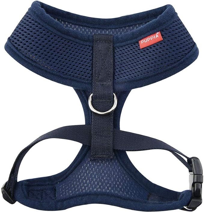Puppia Soft Dog Harness, Navy, Small (PDCF-AC30-NY-S)