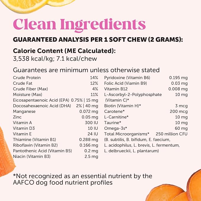 Puppy Vitamins and Supplements Multivitamin Chews - DHA Omega 3 Fish Oil + Probiotics for Growth, Brain Development, Immune Support, Sensitive Stomach, Heart Health (Hickory Bacon, 90 Ct)