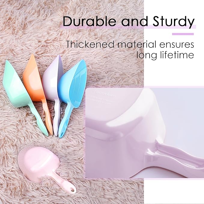 Melamine Pet Food Measuring Scoop, 1 Cup 1/2 Cup 1/4 Cup with Clear Measurement Lines for Dog, Cat, Bird, and Rabbit, Durable, Ergonomic Handle, Dishwasher safe-Orange & Purple
