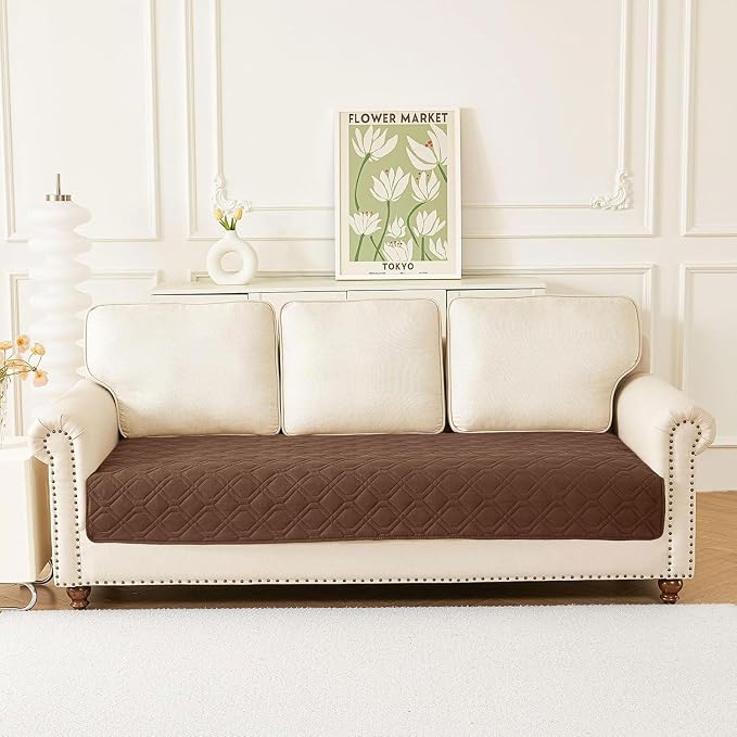hyha Waterproof Dog Bed Blanket, Soft Pet Blankets, Waterproof Couch Cover for Dogs, Reversible Sofa Covers Washable for Furniture (30x70 Inch, Brown/Beige)