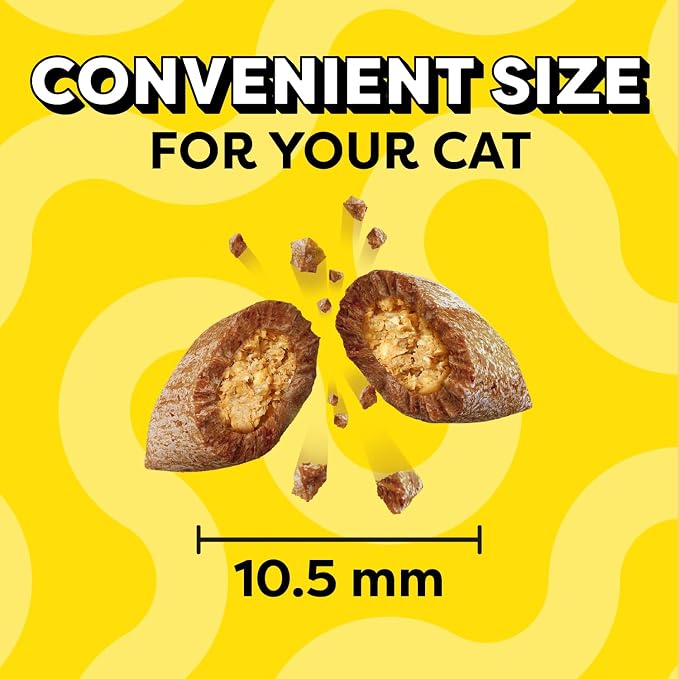 Temptations Cat Treats Classic Crunchy and Soft Cat Treats, Savory Salmon Flavor, 3 oz. Pouches (Pack of 12)